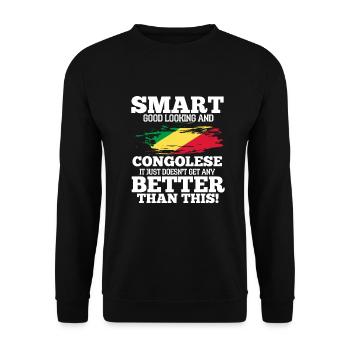 Congo - Unisex Sweatshirt - black - Front - Alina (178cm) & Michal (187cm)
