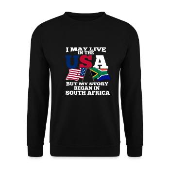 Afrique du Sud - Sweat-shirt Unisexe - noir - Devant - Alina (178cm) & Michal (187cm)