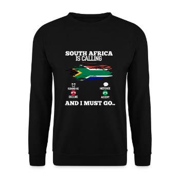 South Africa - Unisex Sweatshirt - black - Front - Alina (178cm) & Michal (187cm)