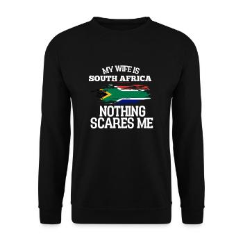South Africa - Unisex Sweatshirt - black - Front - Alina (178cm) & Michal (187cm)