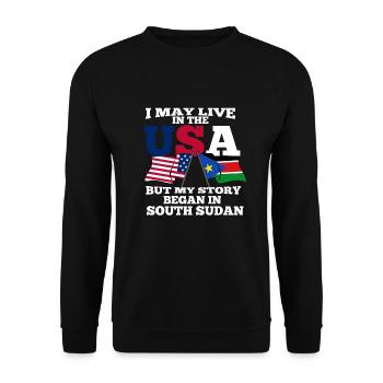 South Sudan - Unisex Sweatshirt - black - Front - Alina (178cm) & Michal (187cm)