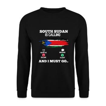 South Sudan - Unisex Sweatshirt - black - Front - Alina (178cm) & Michal (187cm)