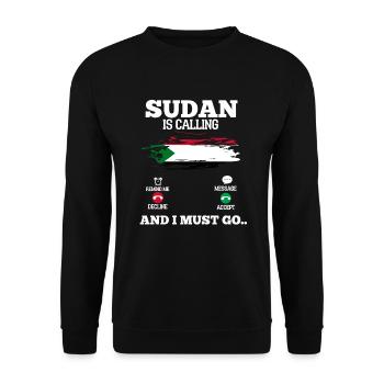 Sudan - Unisex Sweatshirt - black - Front - Alina (178cm) & Michal (187cm)