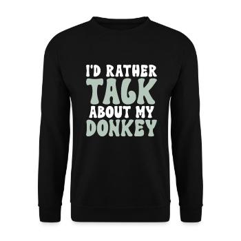 Cadeaux d’amoureux de l’âne - Sweat-shirt Unisexe - noir - Devant - Alina (178cm) & Michal (187cm)