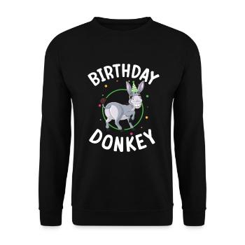 Donkey Lover Gifts - Unisex Pullover - Schwarz - Vorne - Alina (178cm) & Michal (187cm)