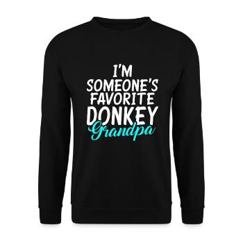 Donkey Lover Gifts - Unisex Pullover - Schwarz - Vorne - Alina (178cm) & Michal (187cm)