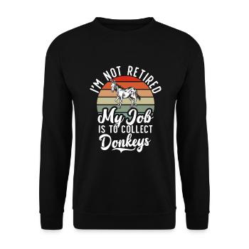 Cadeaux d’amoureux de l’âne - Sweat-shirt Unisexe - noir - Devant - Alina (178cm) & Michal (187cm)