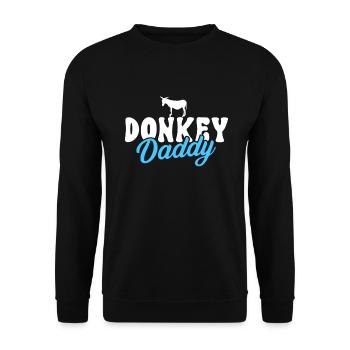 Donkey Lover Gifts - Unisex Pullover - Schwarz - Vorne - Alina (178cm) & Michal (187cm)