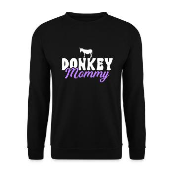 Cadeaux d’amoureux de l’âne - Sweat-shirt Unisexe - noir - Devant - Alina (178cm) & Michal (187cm)