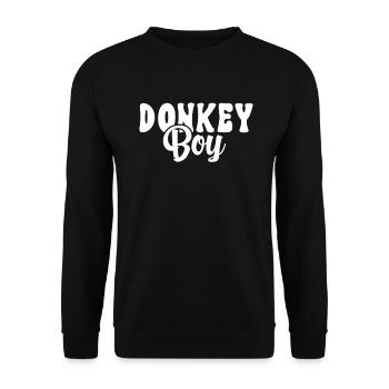 Donkey Lover Gifts - Unisex Pullover - Schwarz - Vorne - Alina (178cm) & Michal (187cm)