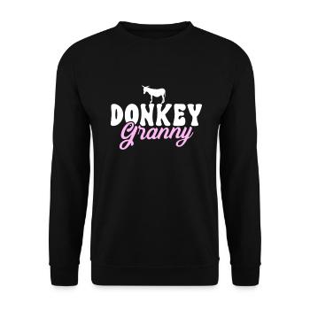 Cadeaux d’amoureux de l’âne - Sweat-shirt Unisexe - noir - Devant - Alina (178cm) & Michal (187cm)