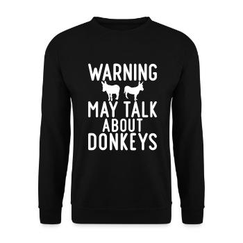 Cadeaux d’amoureux de l’âne - Sweat-shirt Unisexe - noir - Devant - Alina (178cm) & Michal (187cm)