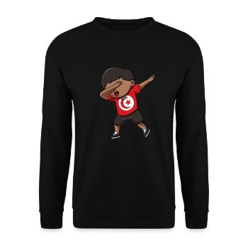 Tunisia - Unisex Sweatshirt - black - Front - Alina (178cm) & Michal (187cm)