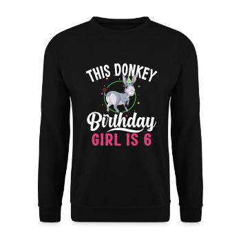 Cadeaux d’amoureux de l’âne - Sweat-shirt Unisexe - noir - Devant - Alina (178cm) & Michal (187cm)