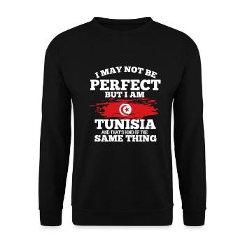 Tunisia - Unisex Sweatshirt - black - Front - Alina (178cm) & Michal (187cm)