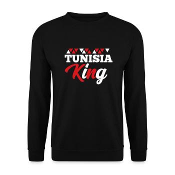 Tunisia - Unisex Sweatshirt - black - Front - Alina (178cm) & Michal (187cm)