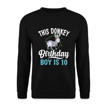 Cadeaux d’amoureux de l’âne - Sweat-shirt Unisexe - noir - Devant - Alina (178cm) & Michal (187cm)