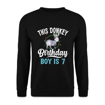 Cadeaux d’amoureux de l’âne - Sweat-shirt Unisexe - noir - Devant - Alina (178cm) & Michal (187cm)