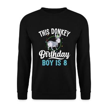 Cadeaux d’amoureux de l’âne - Sweat-shirt Unisexe - noir - Devant - Alina (178cm) & Michal (187cm)