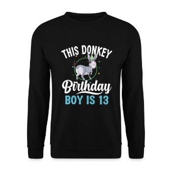 Cadeaux d’amoureux de l’âne - Sweat-shirt Unisexe - noir - Devant - Alina (178cm) & Michal (187cm)