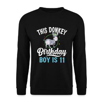 Cadeaux d’amoureux de l’âne - Sweat-shirt Unisexe - noir - Devant - Alina (178cm) & Michal (187cm)