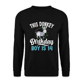 Cadeaux d’amoureux de l’âne - Sweat-shirt Unisexe - noir - Devant - Alina (178cm) & Michal (187cm)