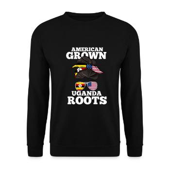 Uganda - Unisex Sweatshirt - black - Front - Alina (178cm) & Michal (187cm)