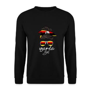 Uganda - Unisex Sweatshirt - black - Front - Alina (178cm) & Michal (187cm)