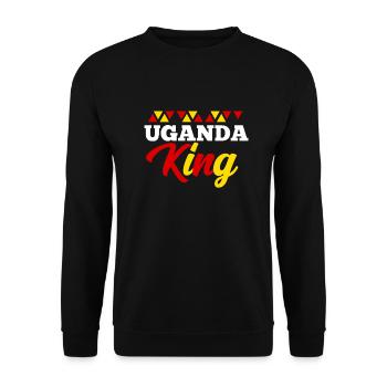 Uganda - Unisex Sweatshirt - black - Front - Alina (178cm) & Michal (187cm)