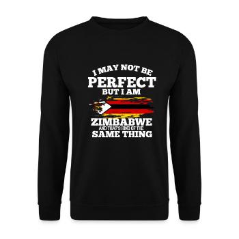 Zimbabwe - Unisex Sweatshirt - black - Front - Alina (178cm) & Michal (187cm)