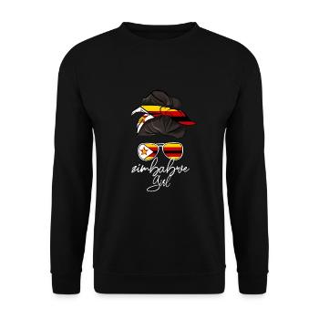 Simbabwe - Unisex Pullover - Schwarz - Vorne - Alina (178cm) & Michal (187cm)