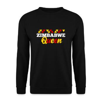 Simbabwe - Unisex Pullover - Schwarz - Vorne - Alina (178cm) & Michal (187cm)