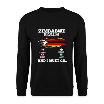 Zimbabwe - Unisex Sweatshirt - black - Front - Alina (178cm) & Michal (187cm)