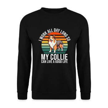 Collie Gifts - Unisex Pullover - Schwarz - Vorne - Alina (178cm) & Michal (187cm)