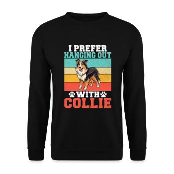 Cadeaux Collie - Sweat-shirt Unisexe - noir - Devant - Alina (178cm) & Michal (187cm)