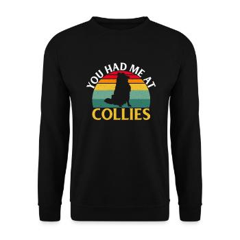 Cadeaux Collie - Sweat-shirt Unisexe - noir - Devant - Alina (178cm) & Michal (187cm)