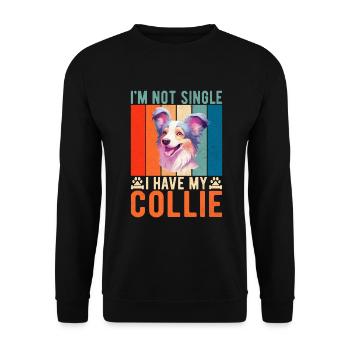 Cadeaux Collie - Sweat-shirt Unisexe - noir - Devant - Alina (178cm) & Michal (187cm)