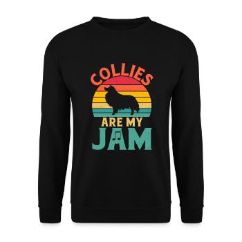 Cadeaux Collie - Sweat-shirt Unisexe - noir - Devant - Alina (178cm) & Michal (187cm)