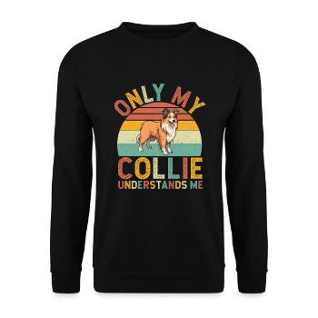 Cadeaux Collie - Sweat-shirt Unisexe - noir - Devant - Alina (178cm) & Michal (187cm)