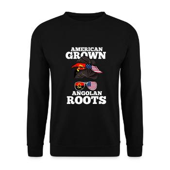 Angola - Unisex Sweatshirt - black - Front - Alina (178cm) & Michal (187cm)