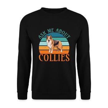 Cadeaux Collie - Sweat-shirt Unisexe - noir - Devant - Alina (178cm) & Michal (187cm)