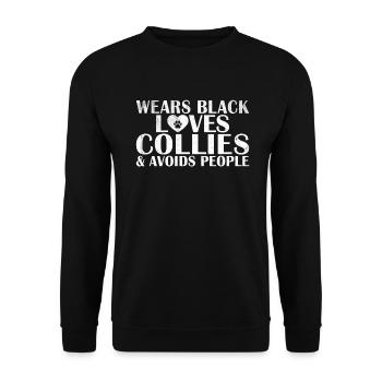 Cadeaux Collie - Sweat-shirt Unisexe - noir - Devant - Alina (178cm) & Michal (187cm)