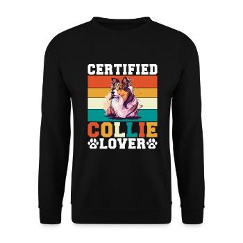 Cadeaux Collie - Sweat-shirt Unisexe - noir - Devant - Alina (178cm) & Michal (187cm)
