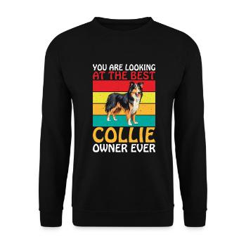 Cadeaux Collie - Sweat-shirt Unisexe - noir - Devant - Alina (178cm) & Michal (187cm)