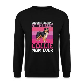 Cadeaux Collie - Sweat-shirt Unisexe - noir - Devant - Alina (178cm) & Michal (187cm)