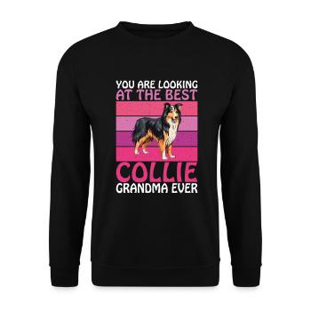 Cadeaux Collie - Sweat-shirt Unisexe - noir - Devant - Alina (178cm) & Michal (187cm)