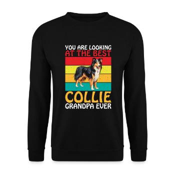 Cadeaux Collie - Sweat-shirt Unisexe - noir - Devant - Alina (178cm) & Michal (187cm)