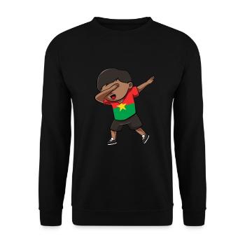 Burkina Faso - Unisex Sweatshirt - black - Front - Alina (178cm) & Michal (187cm)