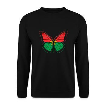 Burkina Faso - Unisex Sweatshirt - black - Front - Alina (178cm) & Michal (187cm)