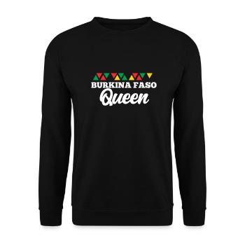 Burkina Faso - Unisex Sweatshirt - black - Front - Alina (178cm) & Michal (187cm)